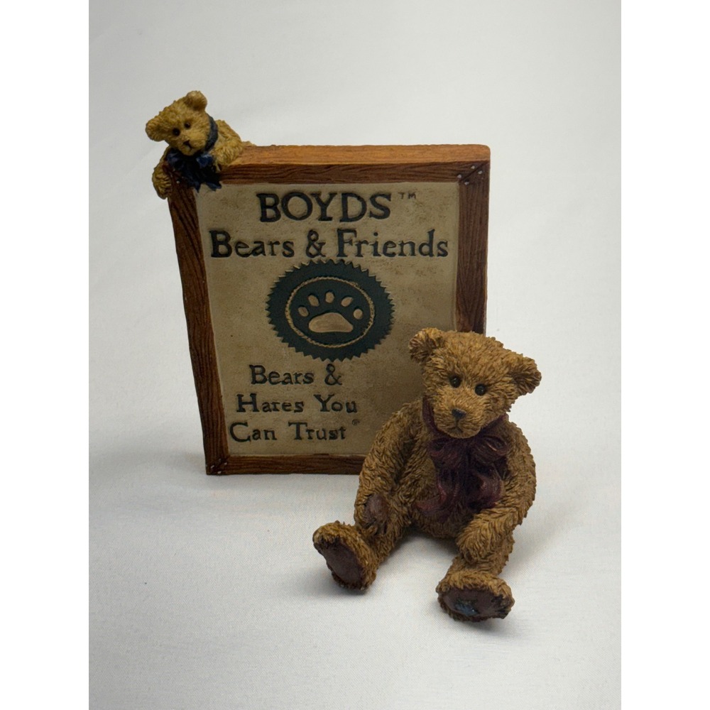 Boyds Bears & Friends Bears & Hares You Can Trust Resin Figurine 2005 Numbered